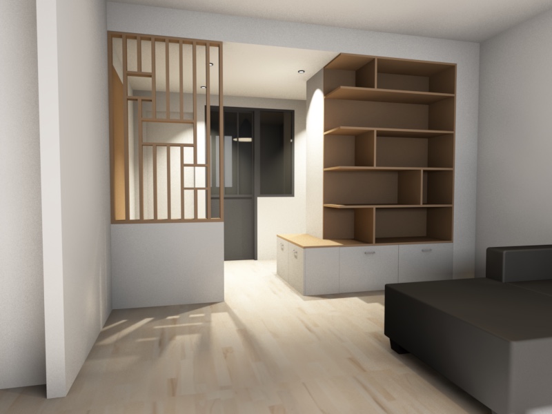 Rendu intérieur 3D - Maison à Peillac Morbihan - CazaFamille